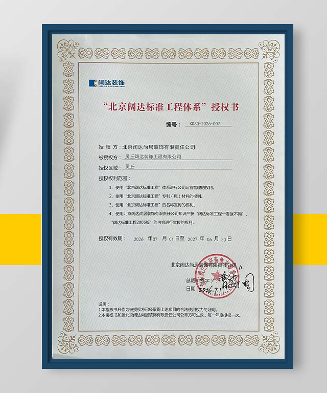 阔达授权证书